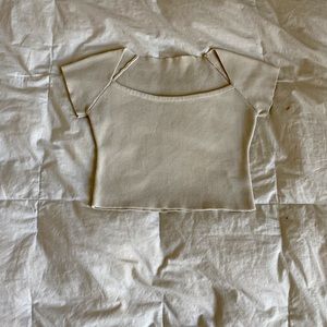 Cream Crop Shirt